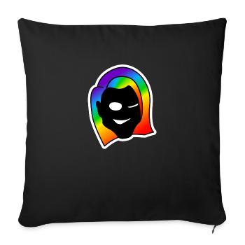 Naughty Wink : Collant Queer Pride - Housse de coussin décorative 45 x 45 cm - noir - Devant