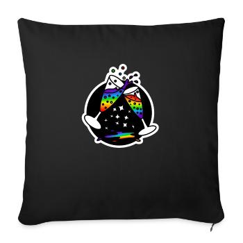 Verres à Cheers : Sticky Queer Pride - Housse de coussin décorative 45 x 45 cm - noir - Devant