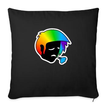 Traurig außer Atem : Sticky Queer Pride - Sofakissenbezug 45 x 45 cm - Schwarz - Vorne