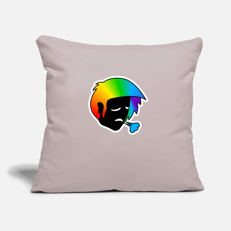 Triste à bout de souffle : Sticky Queer Pride Housse de coussin décorative 45 x 45 cm