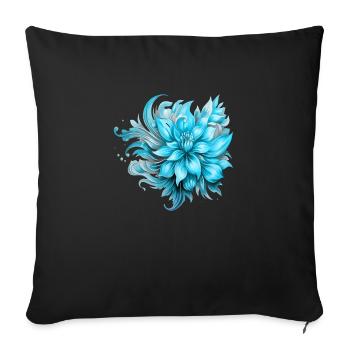 Flowers Hippie soul Groovy Summer time peace love - Sofa pillowcase 17,3'' x 17,3'' (45 x 45 cm) - black - Front
