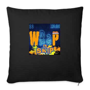 "WRAP & SKIP" design by ALLEYHOP - Housse de coussin décorative 45 x 45 cm - noir - Devant