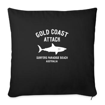 Gold Coast Attack - Australia - Surfers Paradise - Sofakissenbezug 45 x 45 cm - Schwarz - Vorne