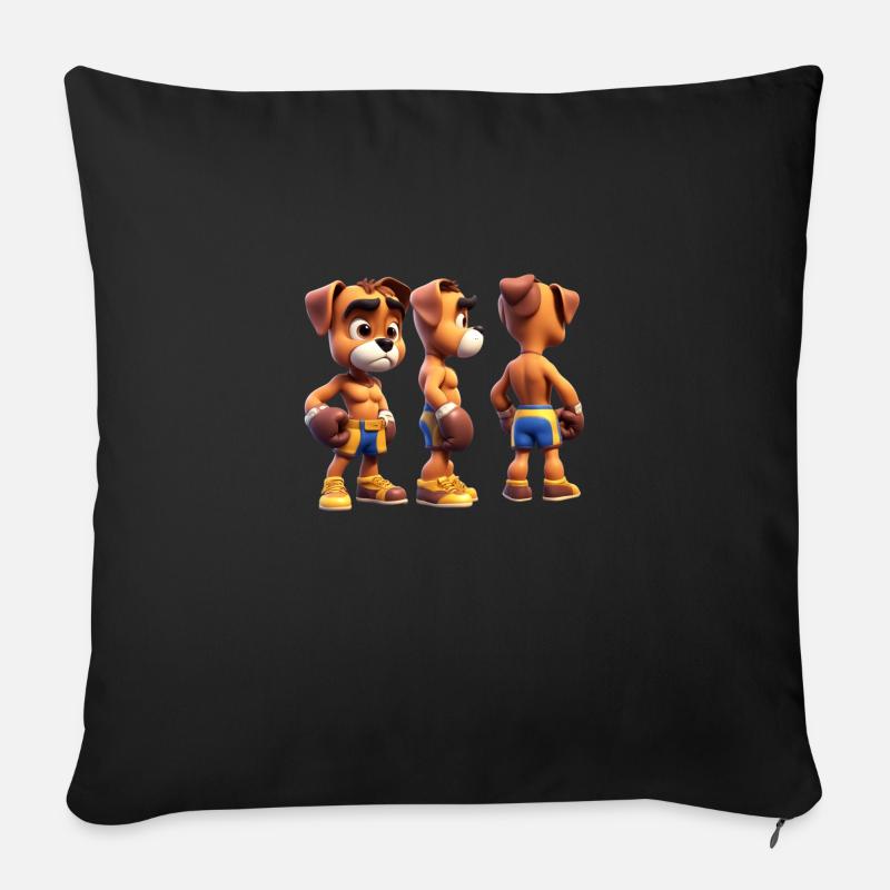 Bear Boxer - Sofa pillowcase 17,3'' x 17,3'' (45 x 45 cm) - black