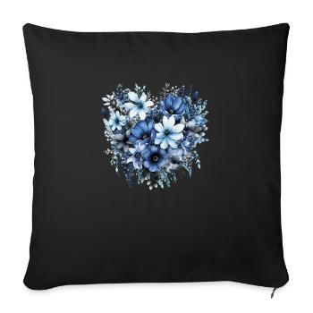 Flowers Hippie soul Groovy Summer time peace love - Sofa pillowcase 17,3'' x 17,3'' (45 x 45 cm) - black - Front