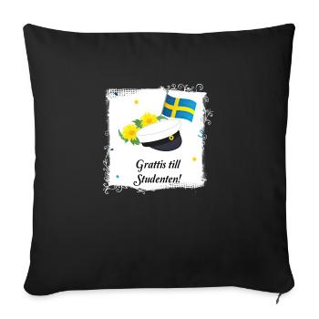 Remise des diplômes de la classe 2024 Fête de remise des diplômes du lycée - Housse de coussin décorative 45 x 45 cm - noir - Devant