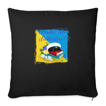 Remise des diplômes de la classe 2024 Fête de remise des diplômes du lycée - Housse de coussin décorative 45 x 45 cm - noir - Devant