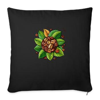 Kaffebohnen Ich liebe Kaffe - Sofakissenbezug 45 x 45 cm - Schwarz - Vorne