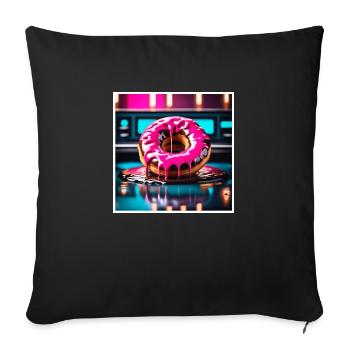 Donut 2 - Sofakissenbezug 45 x 45 cm - Schwarz - Vorne