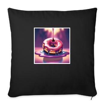 Donut 3 - Sofakissenbezug 45 x 45 cm - Schwarz - Vorne