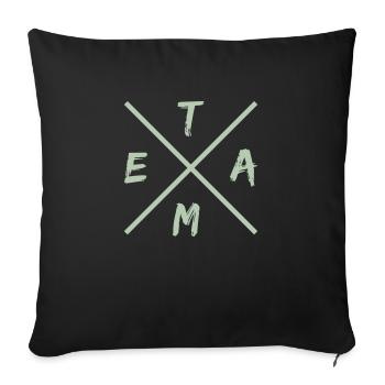 Conception d’équipe - Housse de coussin décorative 45 x 45 cm - noir - Devant