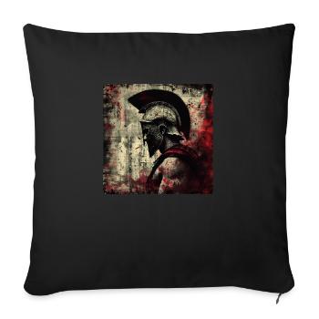 Sparta Spartanischer Krieger Leonidas 300 - Sofakissenbezug 45 x 45 cm - Schwarz - Vorne
