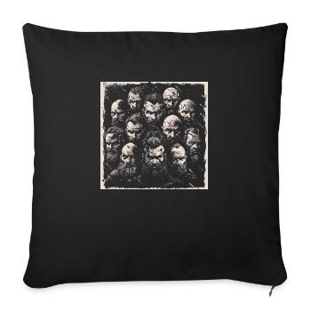 Horde barbare - Housse de coussin décorative 45 x 45 cm - noir - Devant