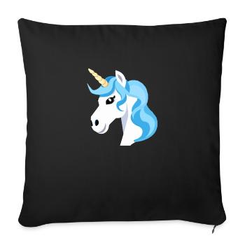 Licorne arc-en-ciel Licorne Cheval arc-en-ciel LGBTQ 1 - Housse de coussin décorative 45 x 45 cm - noir - Devant