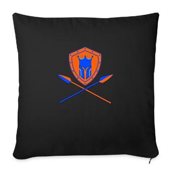 RoyalSpartan125 Sheild & Spears - Sofa pillowcase 17,3'' x 17,3'' (45 x 45 cm) - black - Front