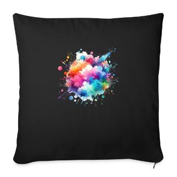 splash drop liquid abstract background water wave - Sofa pillowcase 17,3'' x 17,3'' (45 x 45 cm) - black - Front