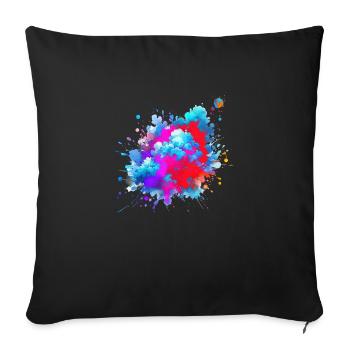 splash drop liquid abstract background water wave - Sofa pillowcase 17,3'' x 17,3'' (45 x 45 cm) - black - Front
