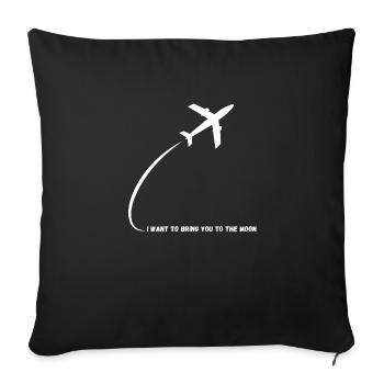 Ich will dich zum Mond bringen - Sofakissenbezug 45 x 45 cm - Schwarz - Vorne