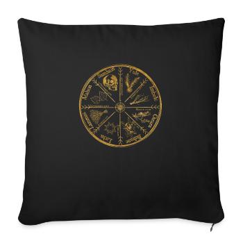 Wikinger norden valhalla schweden skandinavien flaga - Sofakissenbezug 45 x 45 cm - Schwarz - Vorne