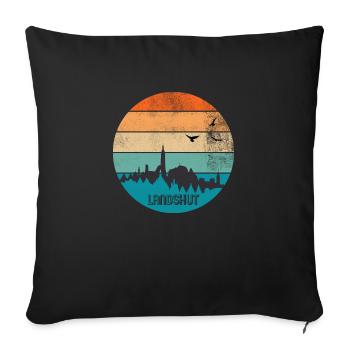 Landshut Sunset - Sofakissenbezug 45 x 45 cm - Schwarz - Vorne