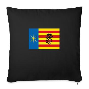 Drapeau du Salento avec chaman - Housse de coussin décorative 45 x 45 cm - noir - Devant