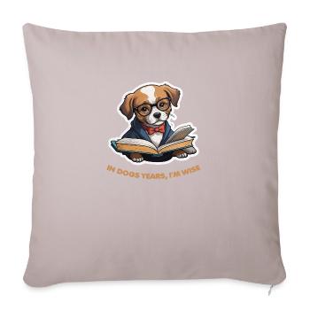 Canine Wisdom - Sofa pillowcase 17,3'' x 17,3'' (45 x 45 cm) - light taupe - Front