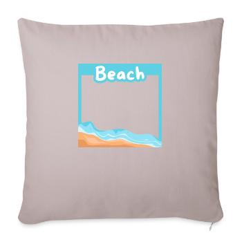 Plage de rêve dans un cadre - Housse de coussin décorative 45 x 45 cm - taupe clair - Devant