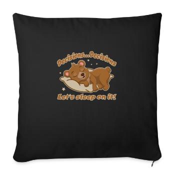 Decisions - Let's sleep on it - Sofa pillowcase 17,3'' x 17,3'' (45 x 45 cm) - black - Front