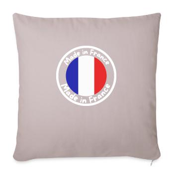 Fait en France - Housse de coussin décorative 45 x 45 cm - taupe clair - Devant