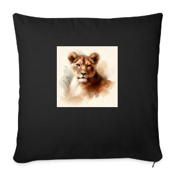 group1 1 - Sofa pillowcase 17,3'' x 17,3'' (45 x 45 cm) - black - Front