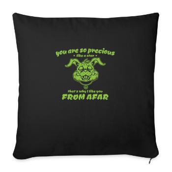 Lustiger Reim - You are so precious like a star - Sofakissenbezug 45 x 45 cm - Schwarz - Vorne