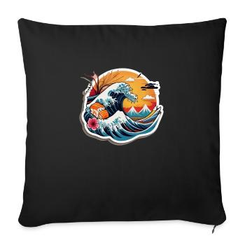 Japan Sushi Sea - Sofa pillowcase 17,3'' x 17,3'' (45 x 45 cm) - black - Front