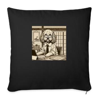 Japan Ukijo e Style Desk Cockapoo - Sofa pillowcase 17,3'' x 17,3'' (45 x 45 cm) - black - Front
