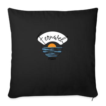 Experience Wanderlust - Plane - Travel - Beach - Sofa pillowcase 17,3'' x 17,3'' (45 x 45 cm) - black - Front