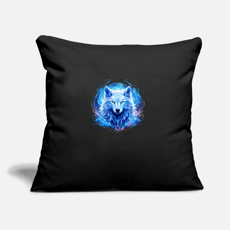 Loup céleste Housse de coussin décorative 45 x 45 cm
