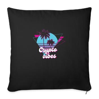 Crypto Summer: The Heat is On - Sofa pillowcase 17,3'' x 17,3'' (45 x 45 cm) - black - Front