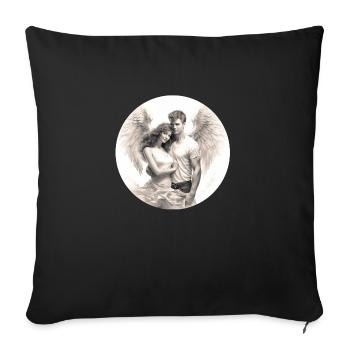 J’ai trouvé mon ange - Housse de coussin décorative 45 x 45 cm - noir - Devant