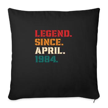 Legend Since April 1984 - Housse de coussin décorative 45 x 45 cm - noir - Devant