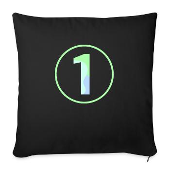 Pastel "One" 1- ApriNoeScor - Sofa pillowcase 17,3'' x 17,3'' (45 x 45 cm) - black - Front