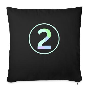 Pastel "Two" 2 - ApriNoeScor - Sofa pillowcase 17,3'' x 17,3'' (45 x 45 cm) - black - Front