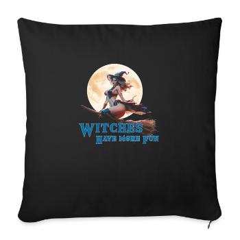 Witches are allowed to do this 2024 03 - Sofa pillowcase 17,3'' x 17,3'' (45 x 45 cm) - black - Front
