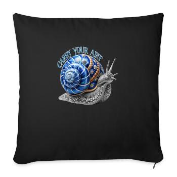 Carry Your Art - Sofa pillowcase 17,3'' x 17,3'' (45 x 45 cm) - black - Front