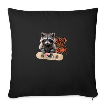 Shred 'Til Dawn - Sofa pillowcase 17,3'' x 17,3'' (45 x 45 cm) - black - Front