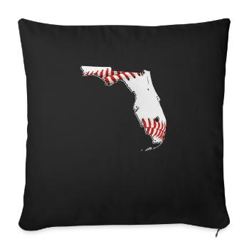 Real Baseball in Florida State Map - Sofa pillowcase 17,3'' x 17,3'' (45 x 45 cm) - black - Front