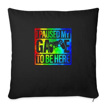 Gamer Jeu En Ligne Jeux Sur Ordinateur Arcade Neon - Housse de coussin décorative 45 x 45 cm - noir - Devant