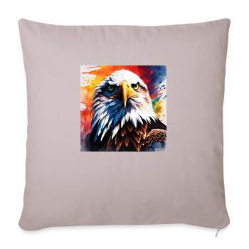 Eagle coloured - Sofa pillowcase 17,3'' x 17,3'' (45 x 45 cm) - light taupe - Front