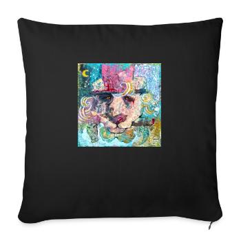 Amigo Lion - Sofa pillowcase 17,3'' x 17,3'' (45 x 45 cm) - black - Front