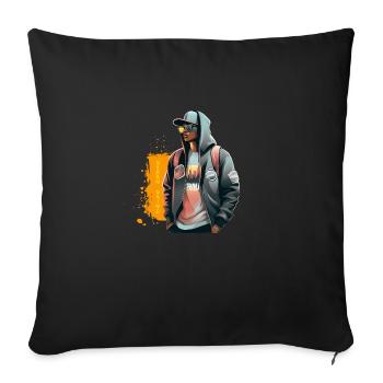 Urban Grind - Sofa pillowcase 17,3'' x 17,3'' (45 x 45 cm) - black - Front