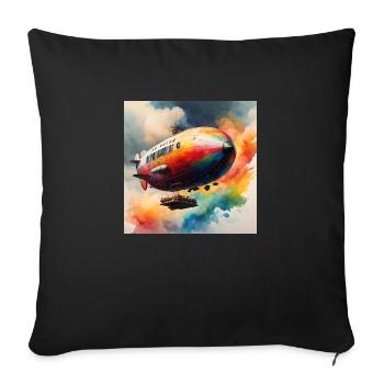Zeppelin coloured - Sofa pillowcase 17,3'' x 17,3'' (45 x 45 cm) - black - Front