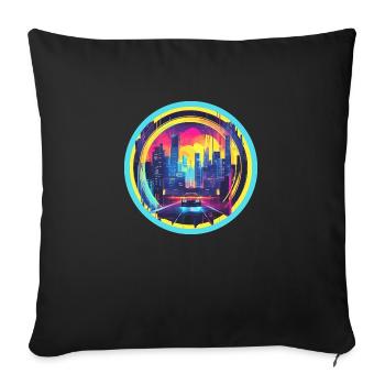 Bienvenue dans le futur - Housse de coussin décorative 45 x 45 cm - noir - Devant